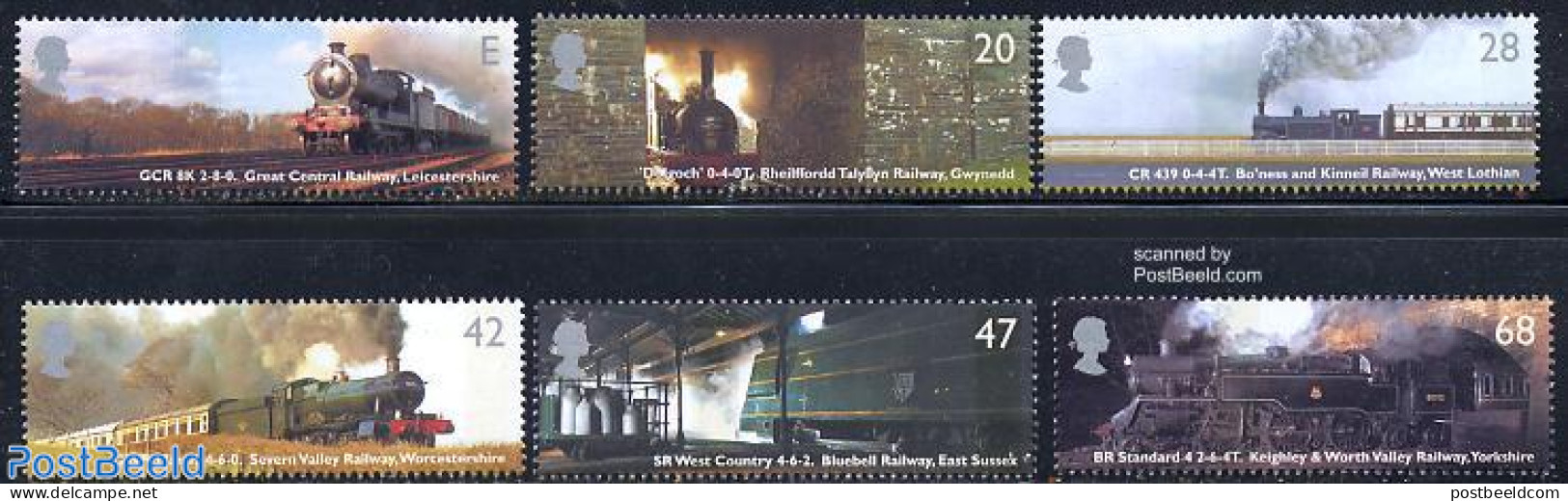 Great Britain 2004 Classic Locomotives 6v, Mint NH, Transport - Railways - Unused Stamps