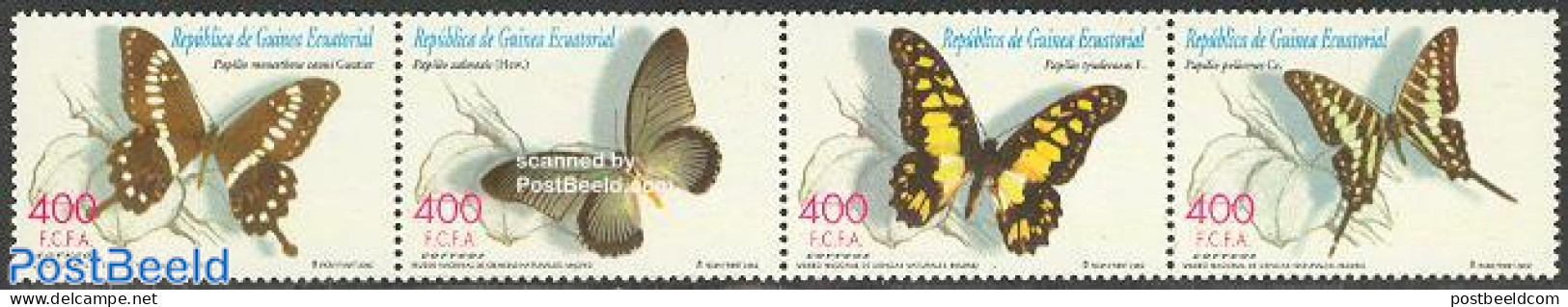 Equatorial Guinea 2002 Butterflies 4v [:::], Mint NH, Nature - Butterflies - Equatoriaal Guinea