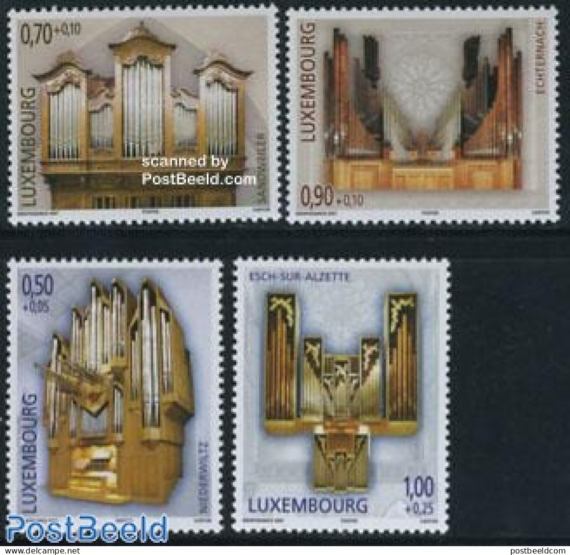 Luxemburg 2007 Organs 4v, Mint NH, Performance Art - Music - Unused Stamps