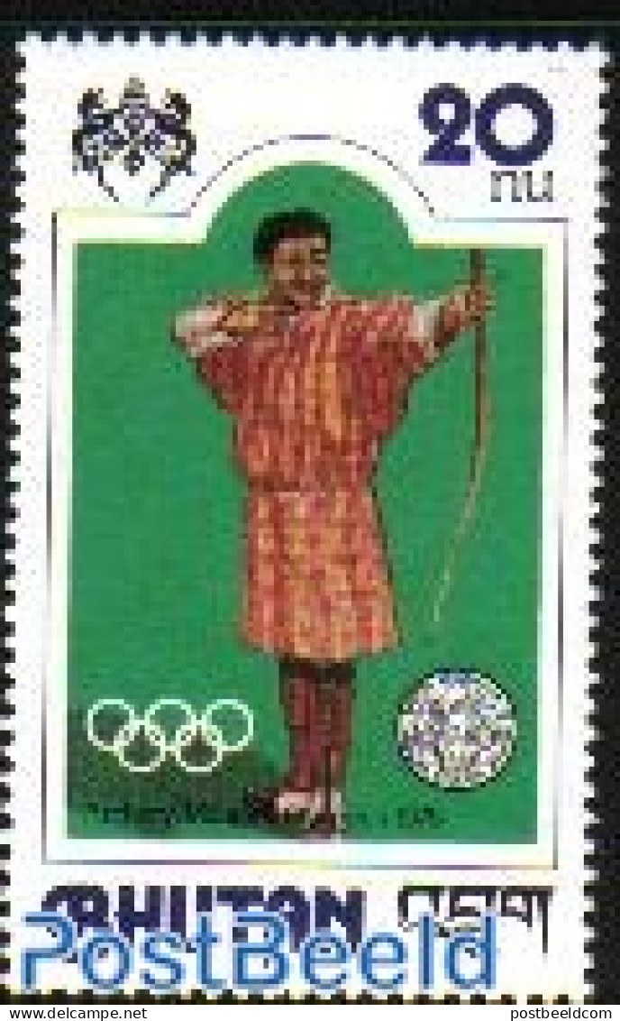 Bhutan 1978 Olympic Games 1v, Mint NH, Sport - Olympic Games - Shooting Sports - Schieten (Wapens)
