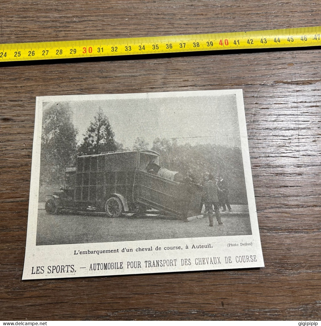 1908 PATI AUTOMOBILE POUR TRANSPORT DES CHEVAUX DE COURSE L'embarquement D'un Cheval De Course, à Auteuil. - Verzamelingen