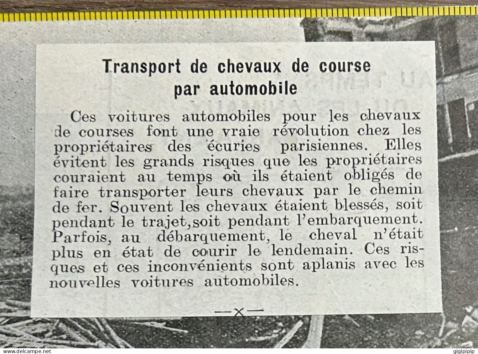 1908 PATI AUTOMOBILE POUR TRANSPORT DES CHEVAUX DE COURSE L'embarquement D'un Cheval De Course, à Auteuil. - Collections