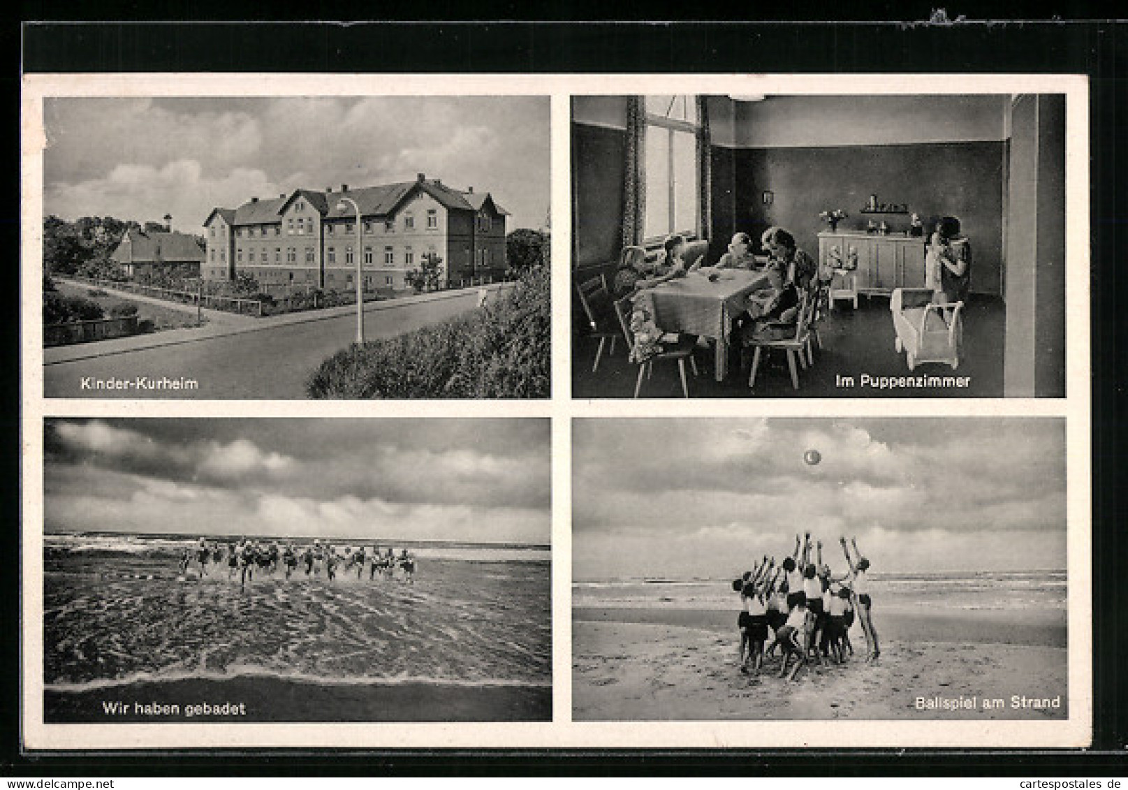 AK Wangerooge, Ansicht Vom Kinder-Kurheim Mit Strandbilder  - Wangerooge