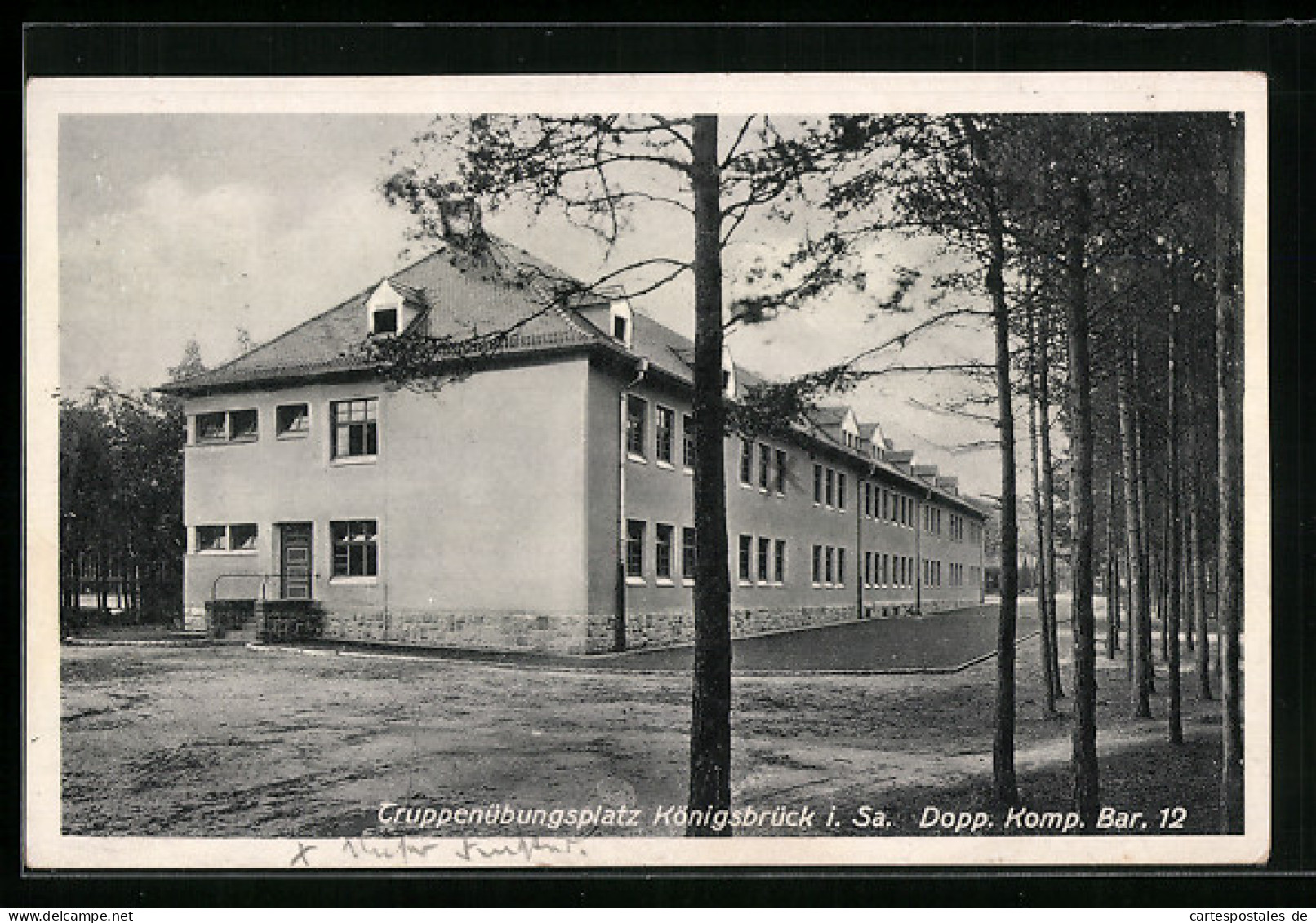 AK Königsbrück, Truppenübungsplatz, Dopp. Komp. Bar. 12  - Königsbrück