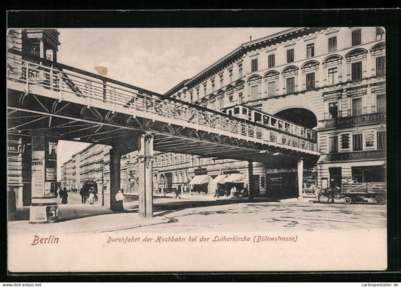 AK Berlin-Schöneberg, Durchfahrt Der Hochbahn Bei Der Lutherkirche  - Schöneberg