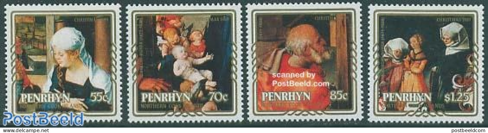 Penrhyn 1989 Christmas 4v, Mint NH, Religion - Christmas - Art - Dürer, Albrecht - Paintings - Christmas