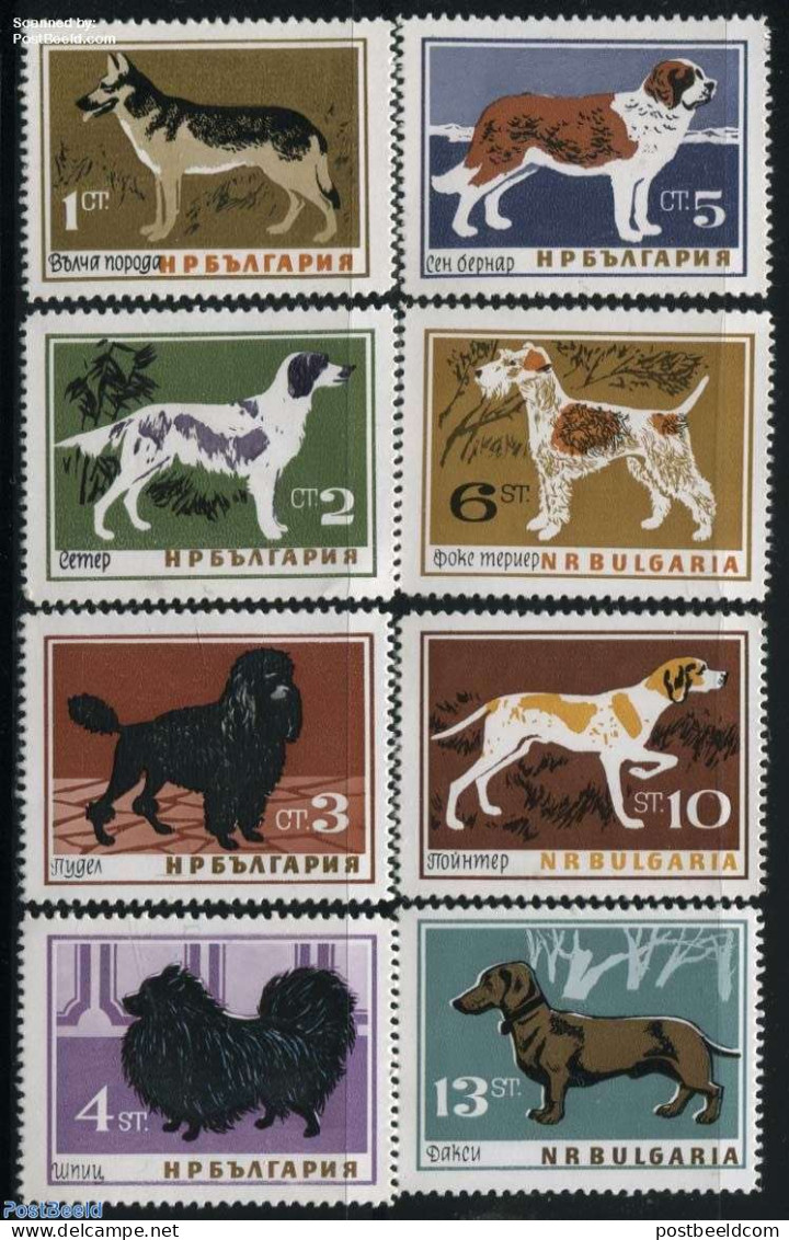 Bulgaria 1964 Dogs 8v, Mint NH, Nature - Dogs - Nuovi