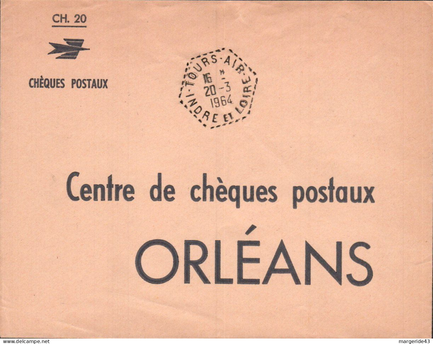 LETTRE EN FRANCHISE DE TOURS AIR 1964 - 1961-....