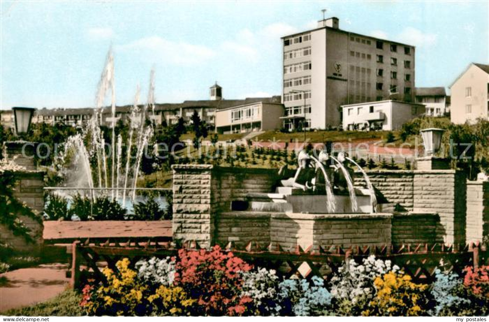 73642761 Klafeld-Geisweid Schwanenteich Anlagen Der Wenscht-Siedlung Wasserspiel - Siegen