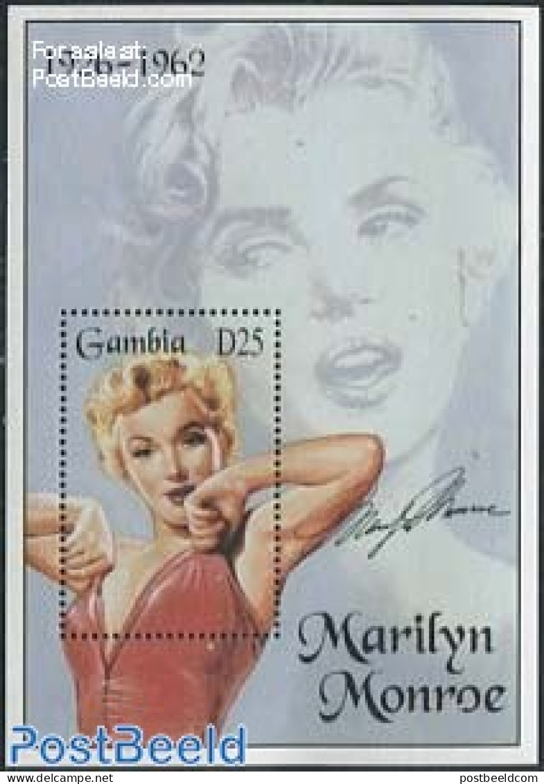 Gambia 1995 Marilyn Monroe S/s (red Dress), Mint NH, Performance Art - Marilyn Monroe - Movie Stars - Actores