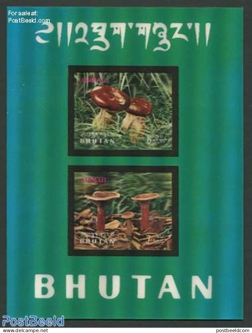 Bhutan 1973 Mushrooms S/s, Mint NH, Nature - Mushrooms - Paddestoelen