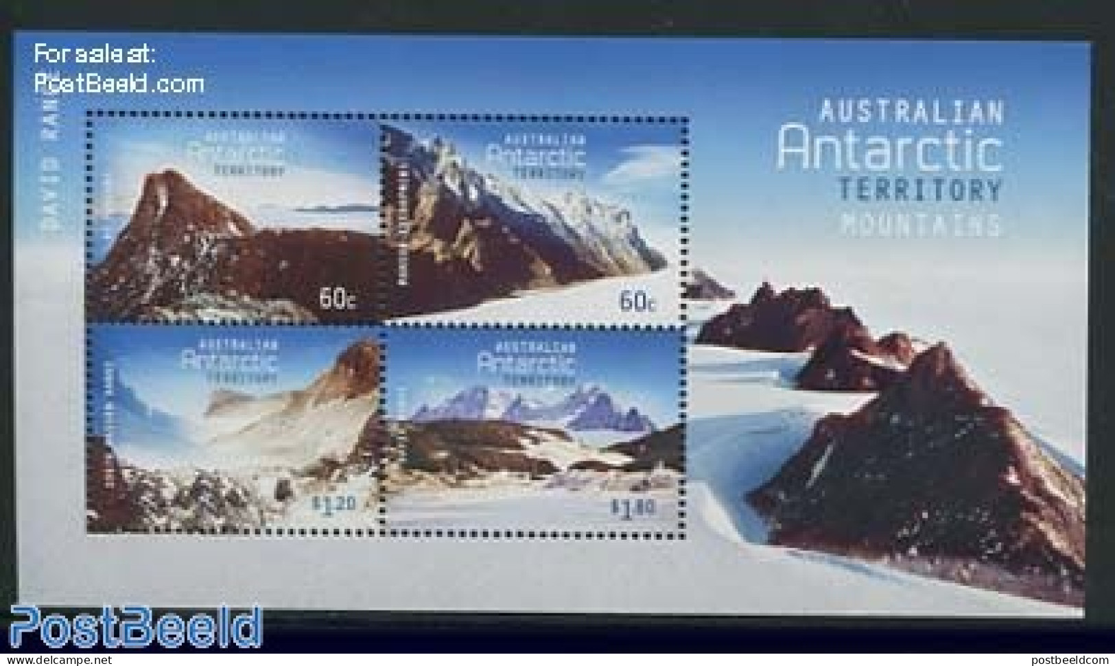 Australian Antarctic Territory 2013 Mountains S/s, Mint NH, Science - Sport - The Arctic & Antarctica - Mountains & Mo.. - Klimmen