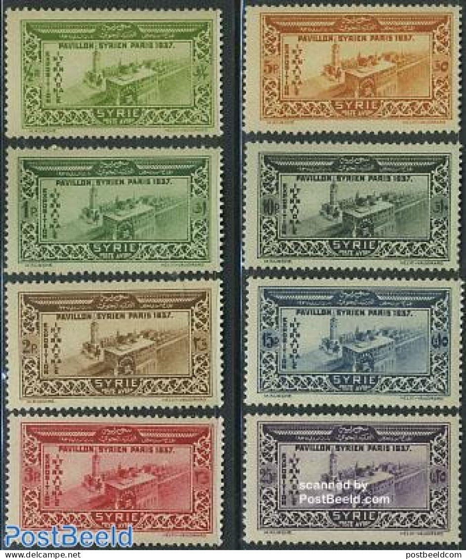 Syria 1937 World Expo Paris 8v, Mint NH, Various - World Expositions - Syrie