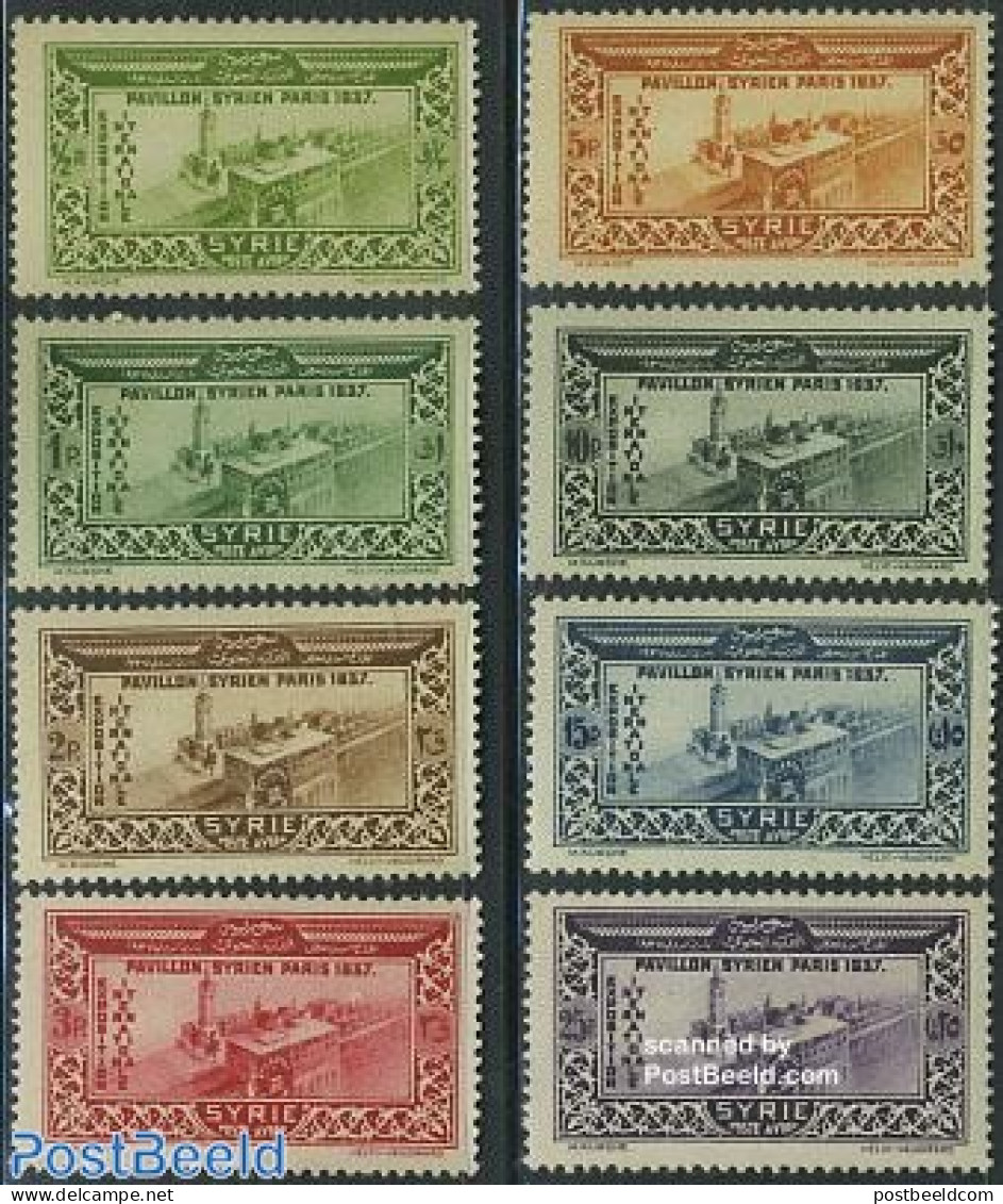 Syria 1937 World Expo Paris 8v, Mint NH, Various - World Expositions - Siria