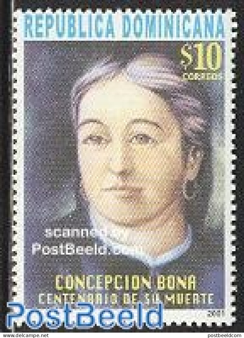 Dominican Republic 2001 Consepsion Bona 1v, Mint NH - Andere & Zonder Classificatie