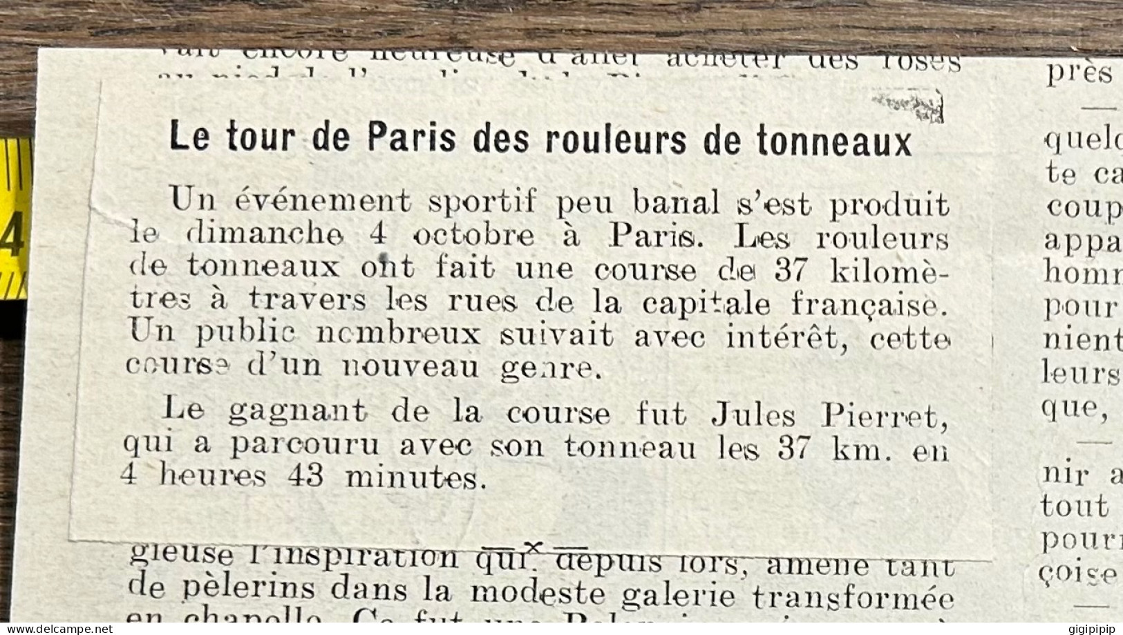 1908 PATI Sports Bizarres Concours Des Rouleurs De Tonneaux, à Paris Jules Pierret - Sammlungen