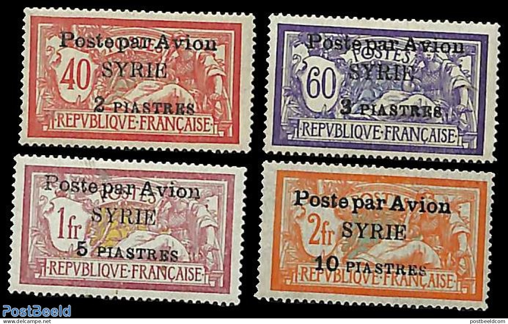 Syria 1924 Airmail Overprints 4v, Unused (hinged) - Siria