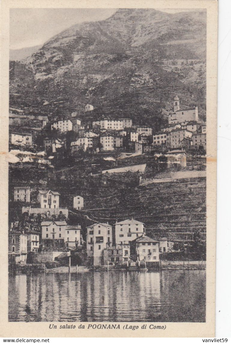 POGNANA-COMO-LAGO DI COMO-UN SALUTO DA.. CARTOLINA NON VIAGGIATA 1930-1938 - Como