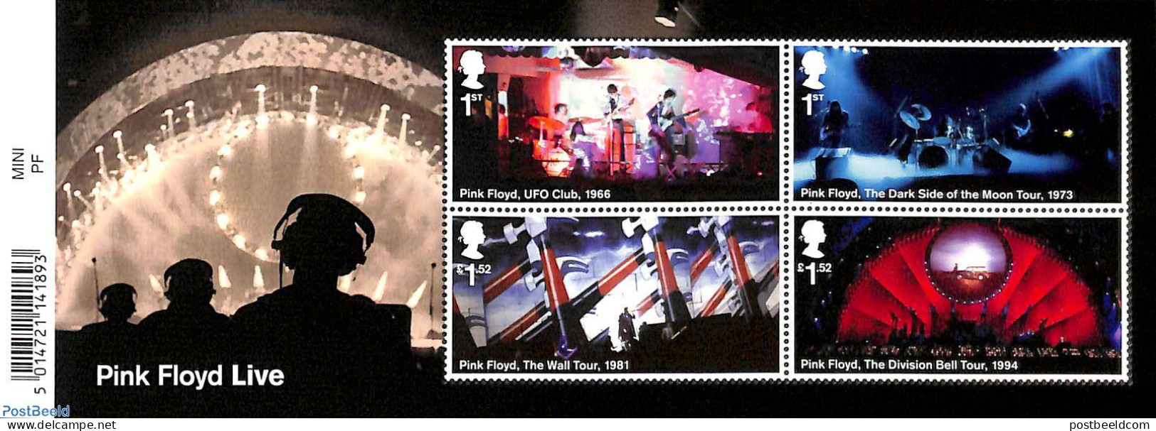 Great Britain 2016 Pink Floyd S/s, With Bar-code, Mint NH, Performance Art - Music - Popular Music - Unused Stamps