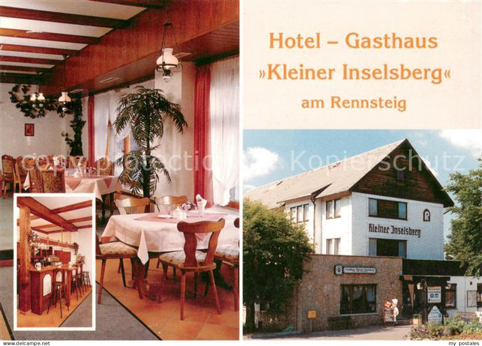 73642604 Brotterode Hotel Gasthaus Kleiner Inselsberg Gaststube Bar Brotterode - Autres & Non Classés