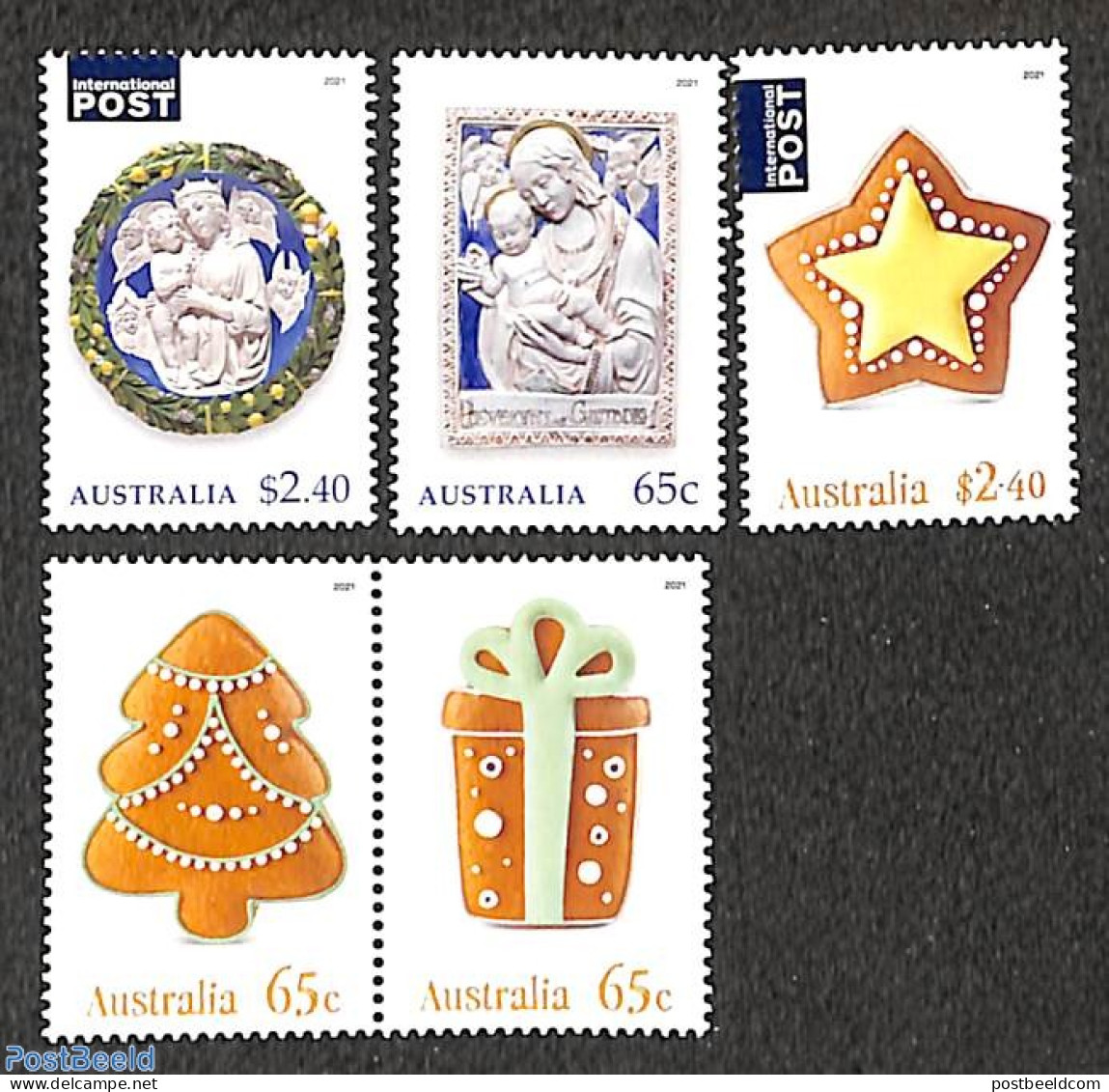 Australia 2021 Christmas 5v, Mint NH, Religion - Christmas - Unused Stamps