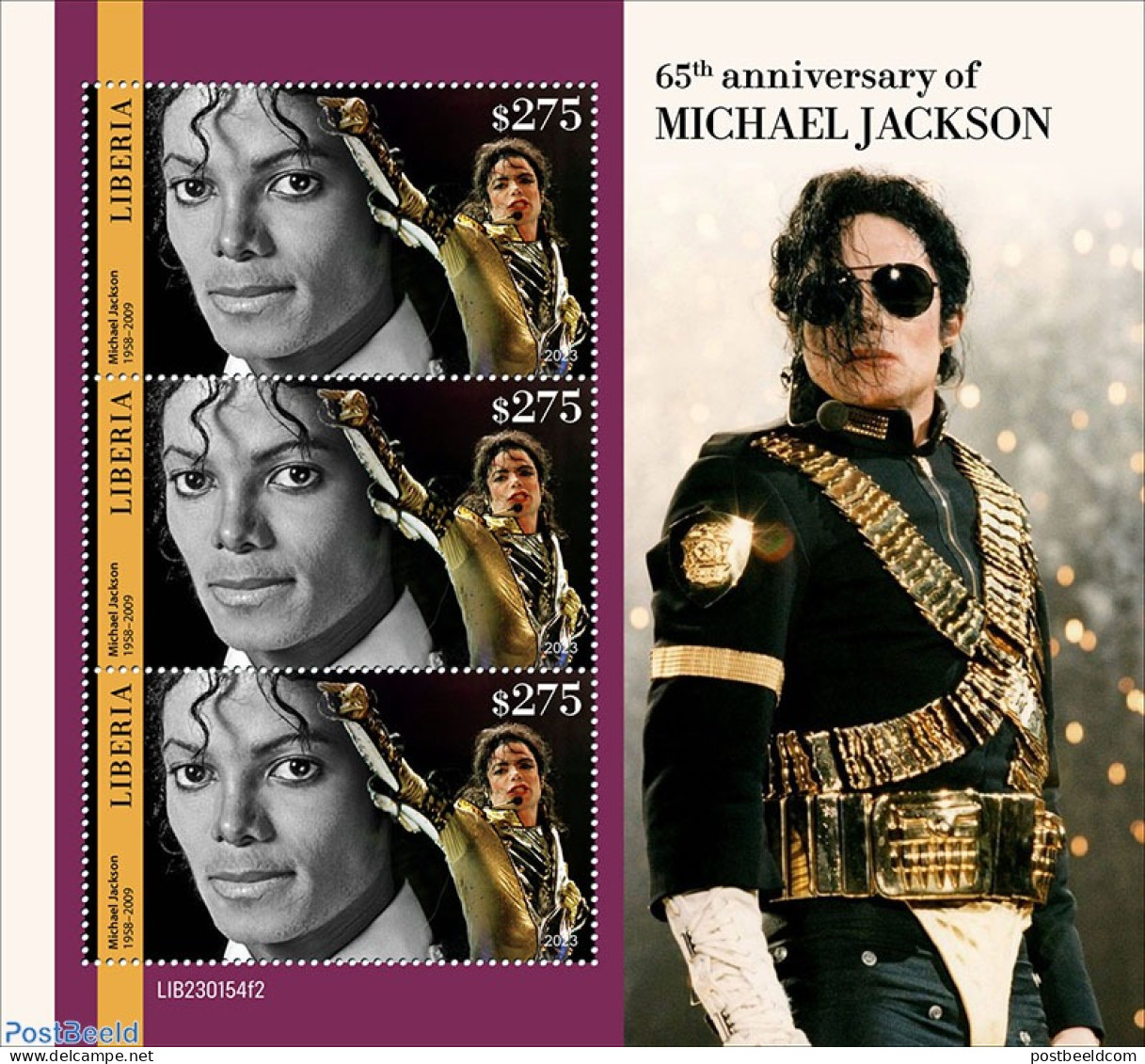 Liberia 2023 Michael Jackson, Mint NH, Performance Art - Michael Jackson - Music - Muziek