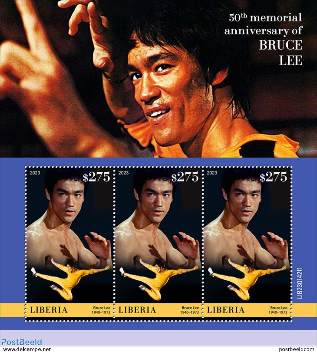 Liberia 2023 Bruce Lee, Mint NH, Performance Art - Sport - Movie Stars - Sport (other And Mixed) - Actors