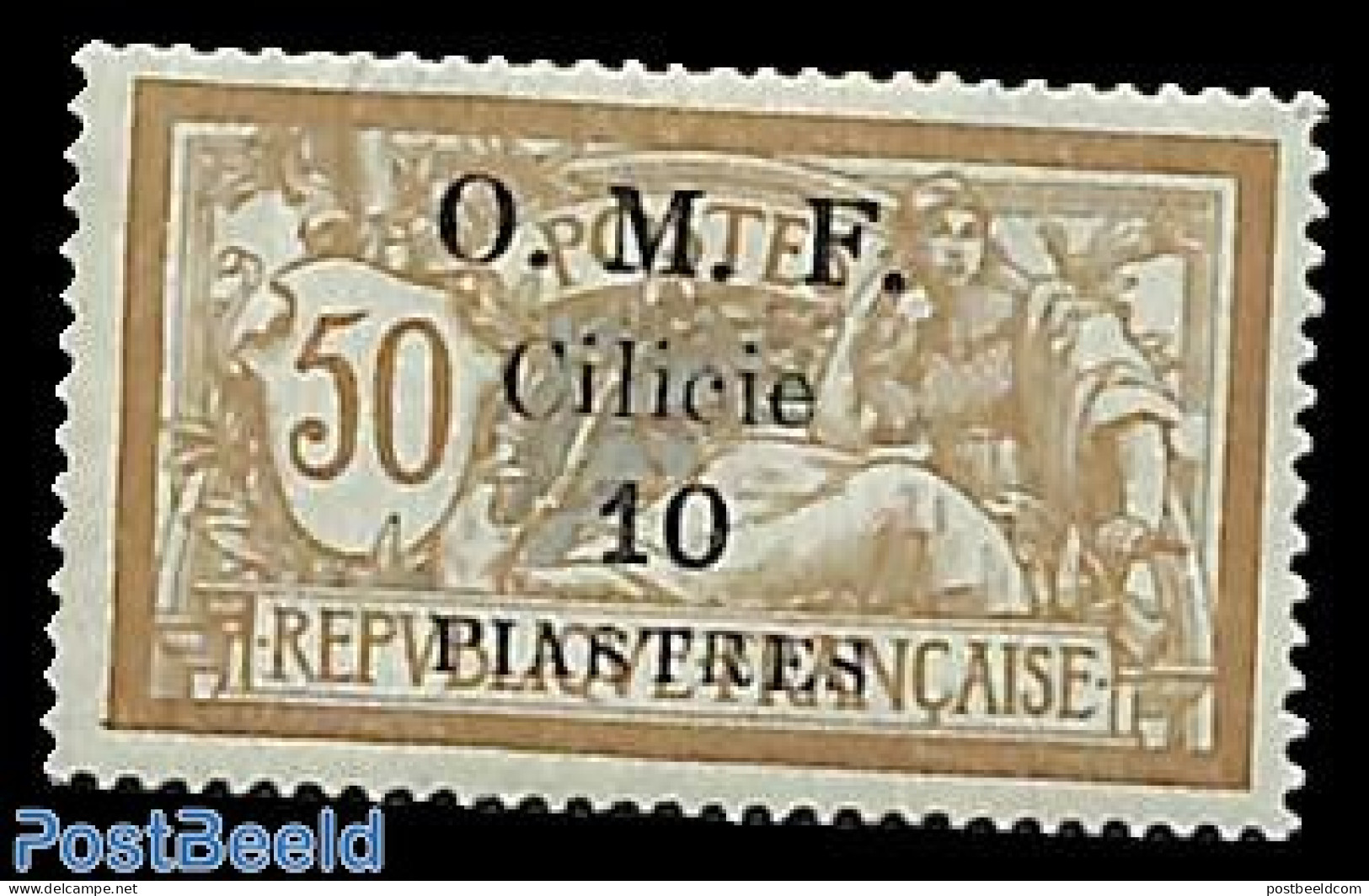 Türkiye 1920 10pia On 50c, Stamp Out Of Set, Unused (hinged) - Sonstige & Ohne Zuordnung