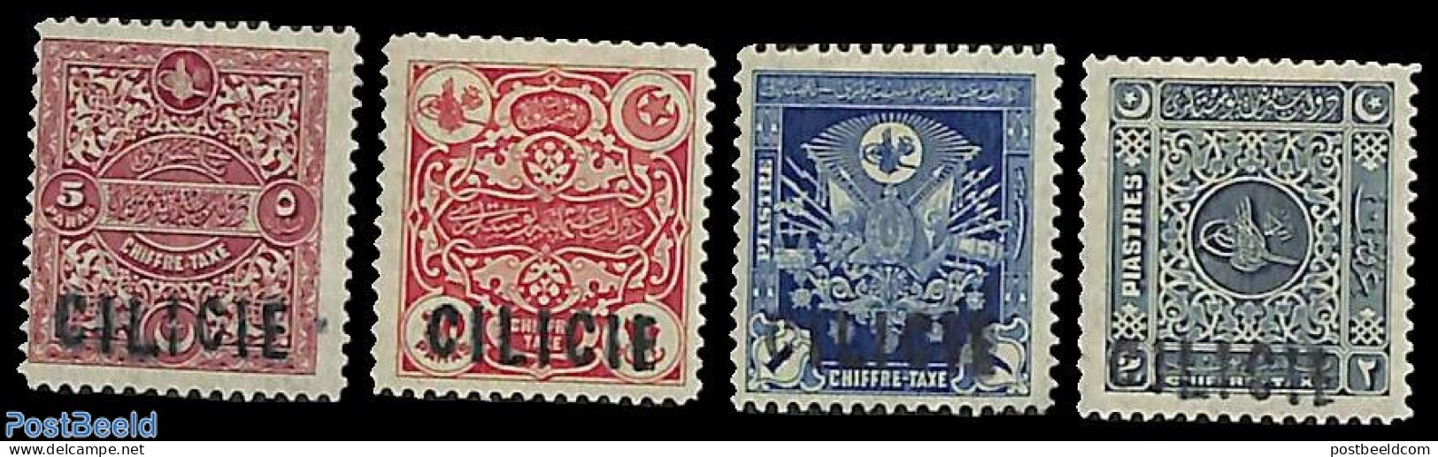 Türkiye 1919 Cilicie, Postage Due 4v, Unused (hinged) - Otros & Sin Clasificación