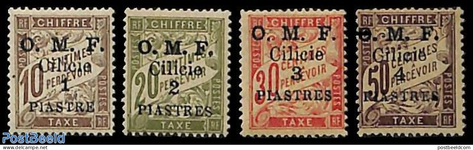 Türkiye 1921 Cilicie, Postage Due 4v, Unused (hinged) - Sonstige & Ohne Zuordnung