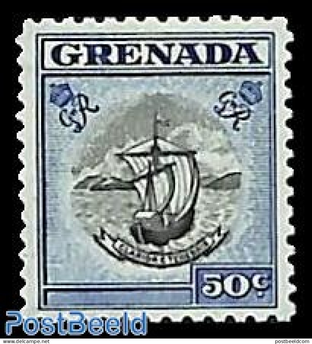 Grenada 1951 50c, Stamp Out Of Set, Unused (hinged), Transport - Ships And Boats - Barche