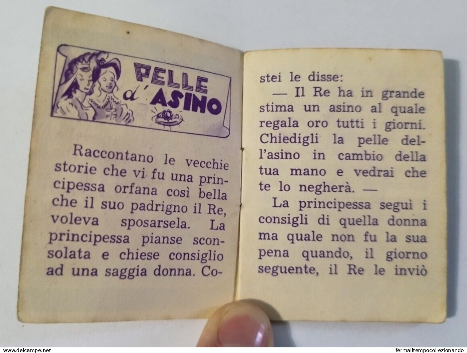 Bq4  Libretto Minifiabe Tascabili Pelle D'asino Editrice Vecchi 1952 N43 - Unclassified
