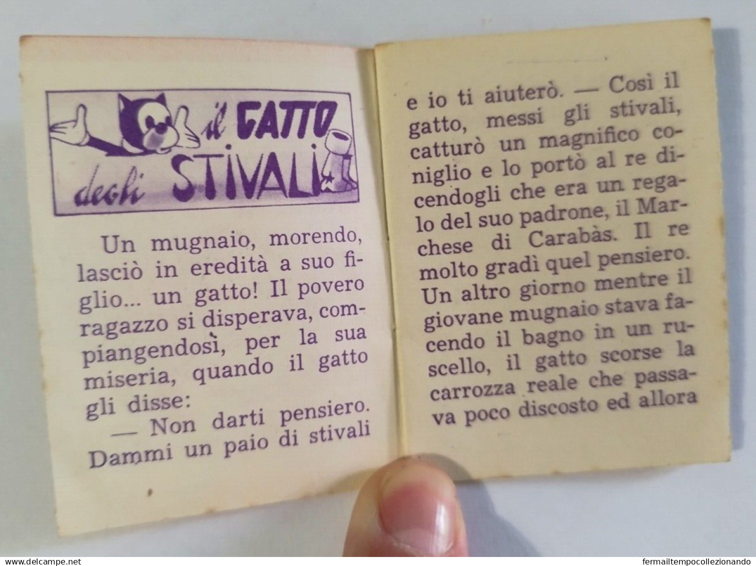 Bq10  Libretto Minifiabe Il Gatto Dagli Stivali Editrice Vecchi 1952 N49 - Sin Clasificación