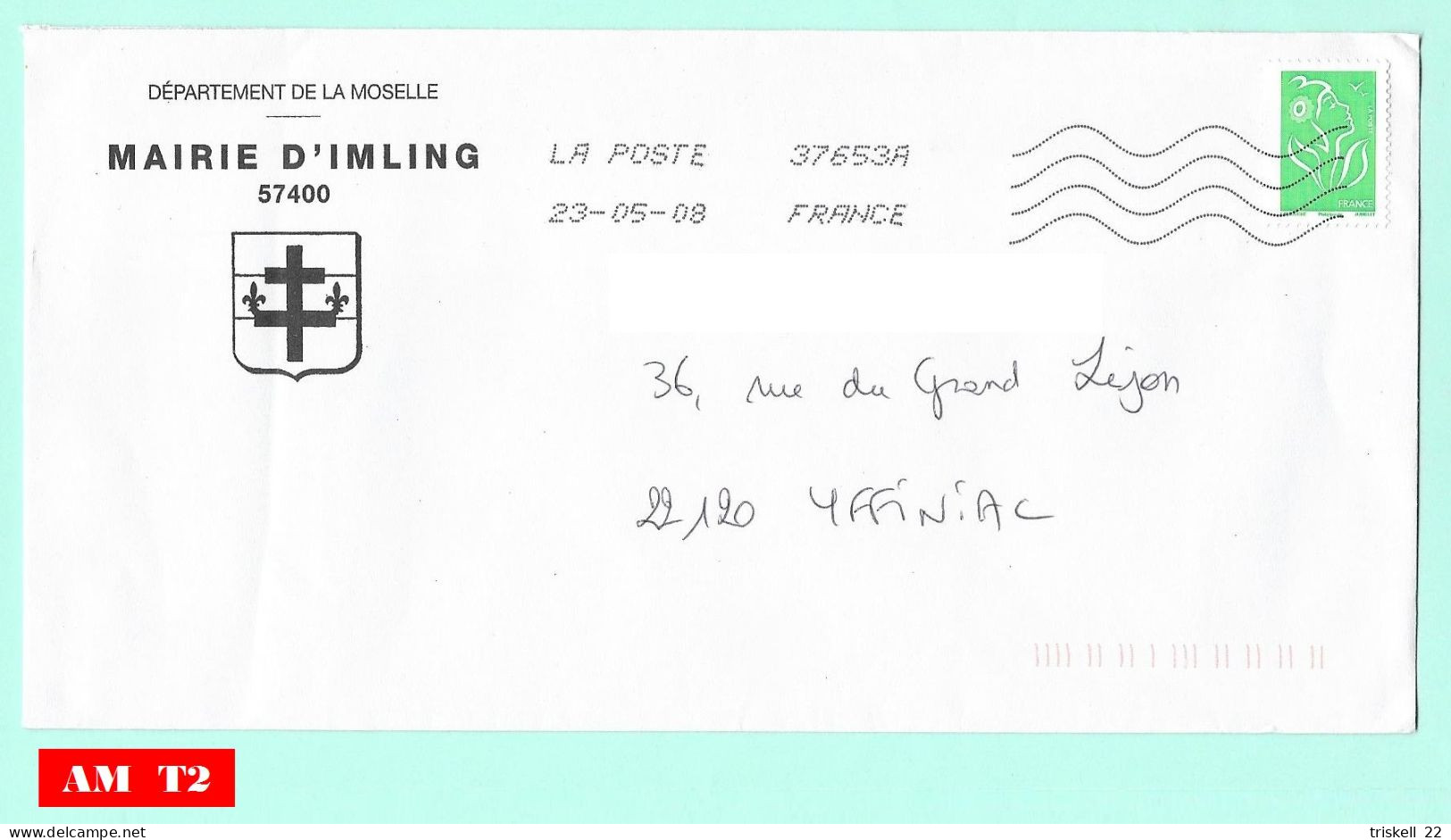 Mairie D'Imling 23-05-2008 Pour Yffiniac - Maschinenstempel (Sonstige)