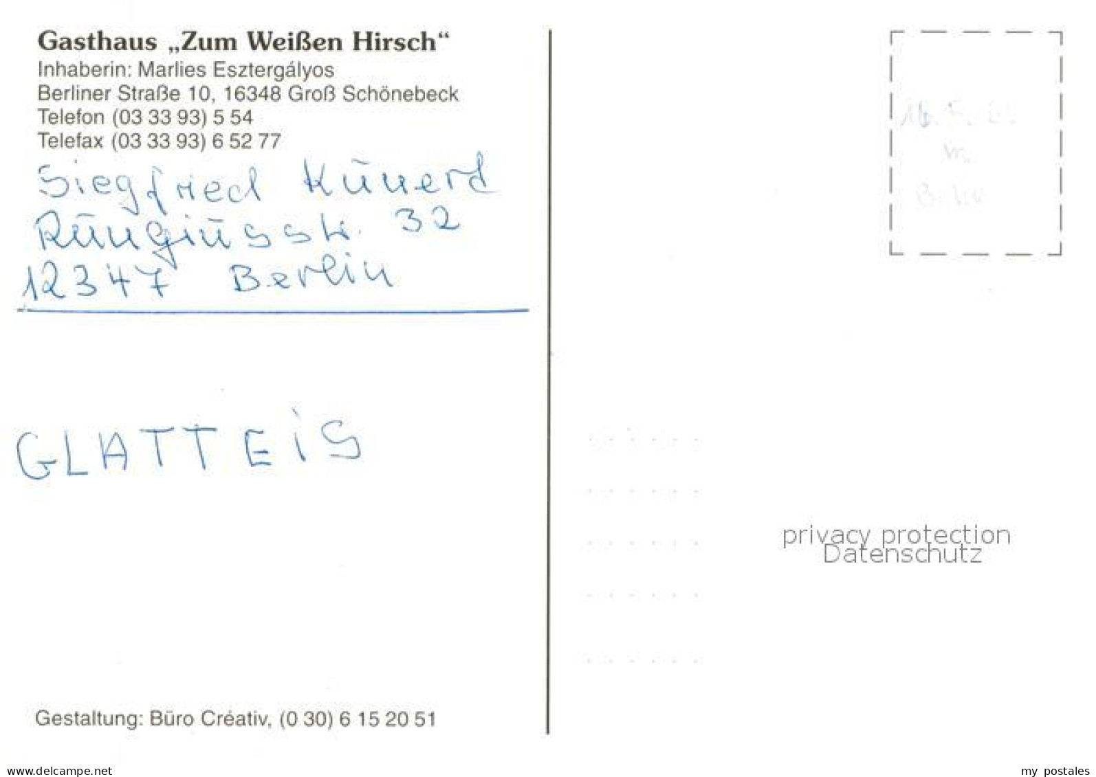 73642420 Gross Schoenebeck Gasthaus Zum Weissen Hirsch Schafe Gross Schoenebeck - Finowfurt