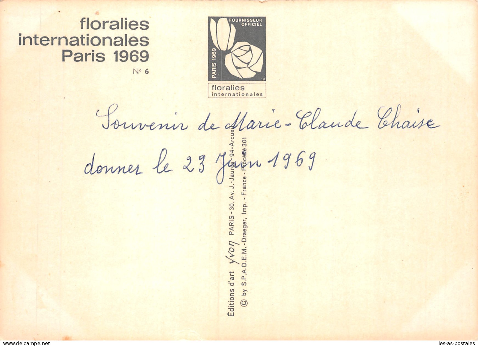 75 PARIS FLORALIES 1969 - Mehransichten, Panoramakarten