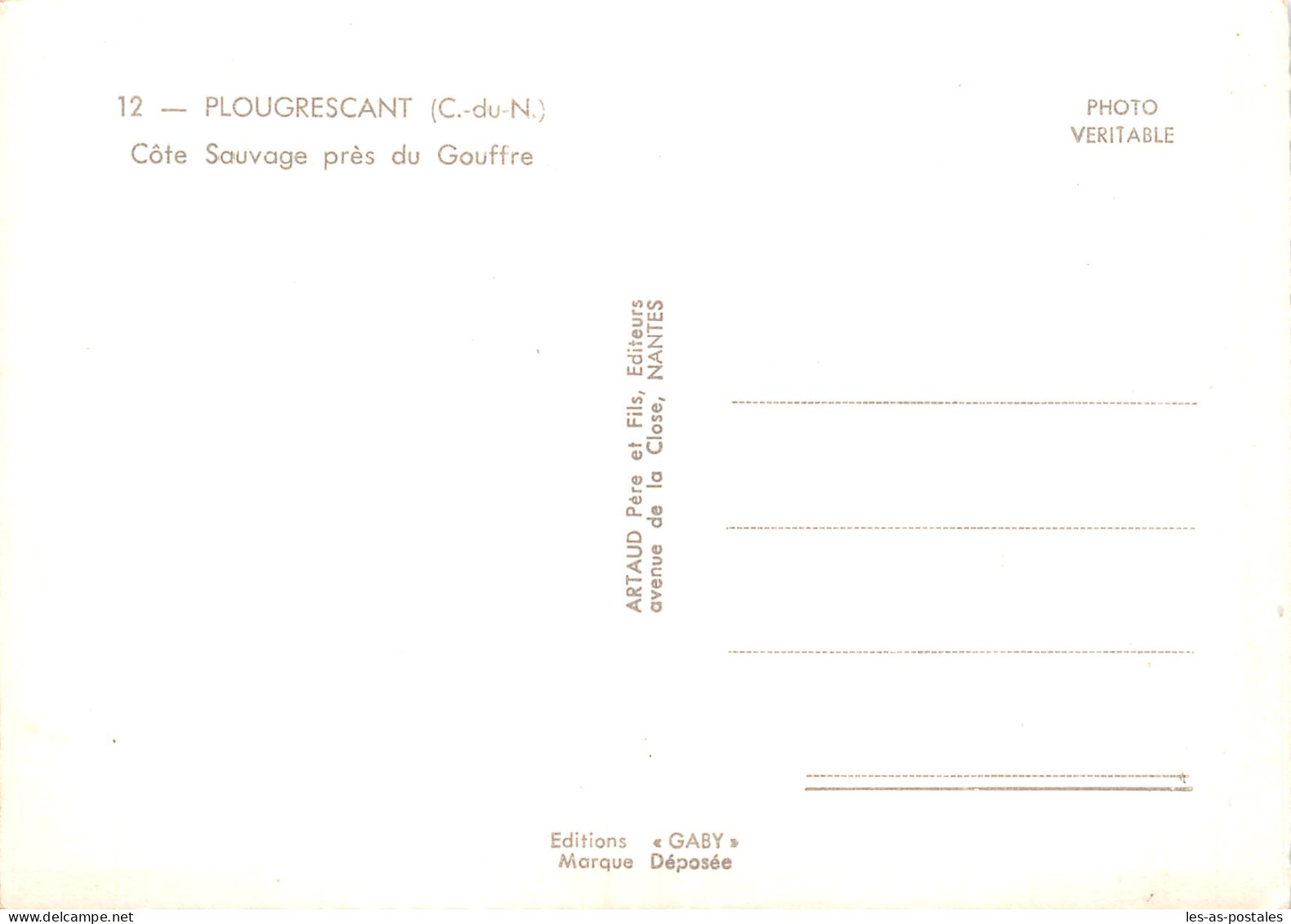 22 PLOUGRESCANT PRES DU GOUFFRE - Plougrescant