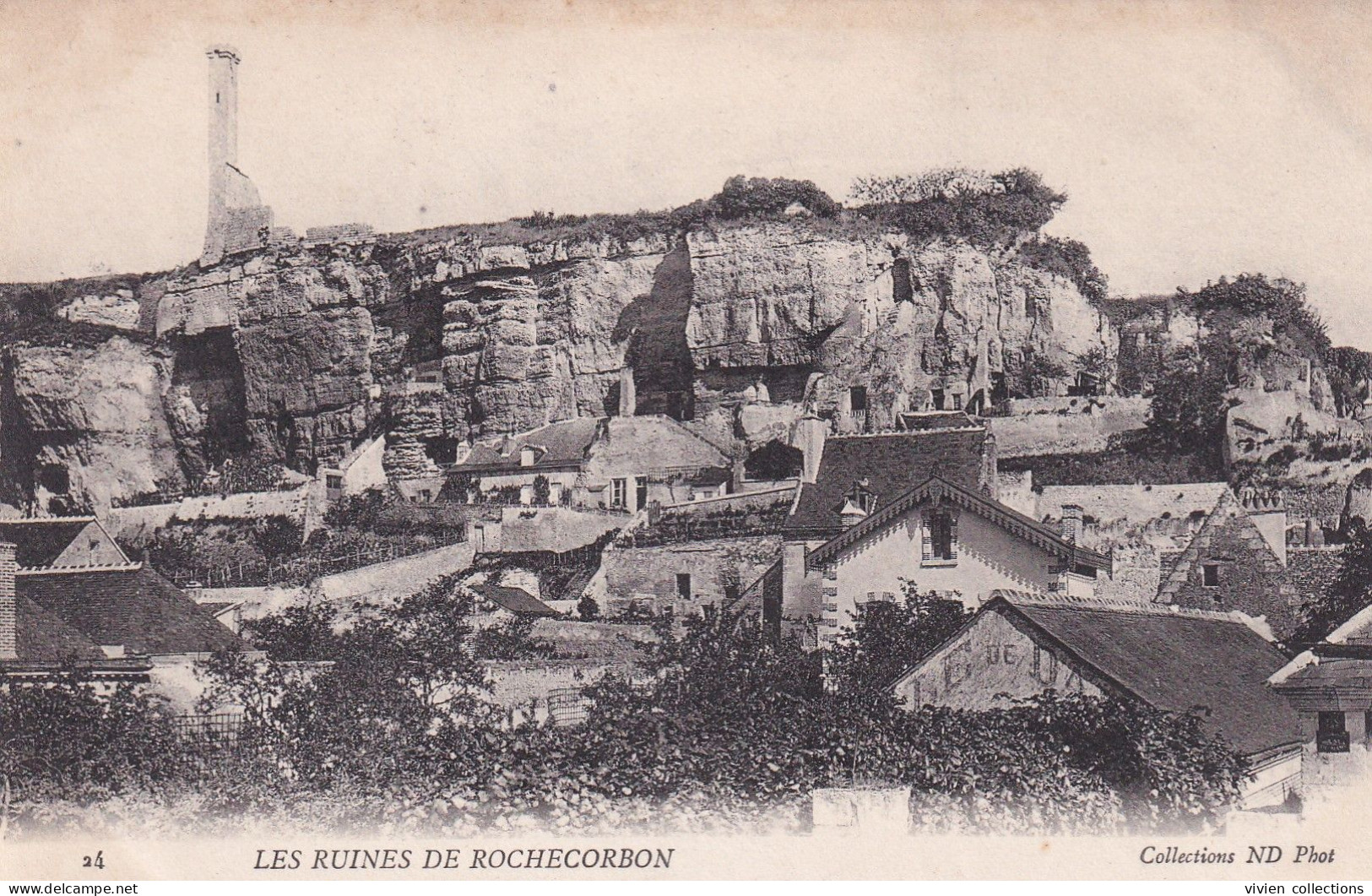 Les Ruines De Rochecorbon (41 Loir Et Cher) Coll. ND Phot. N° 24 - Sonstige & Ohne Zuordnung