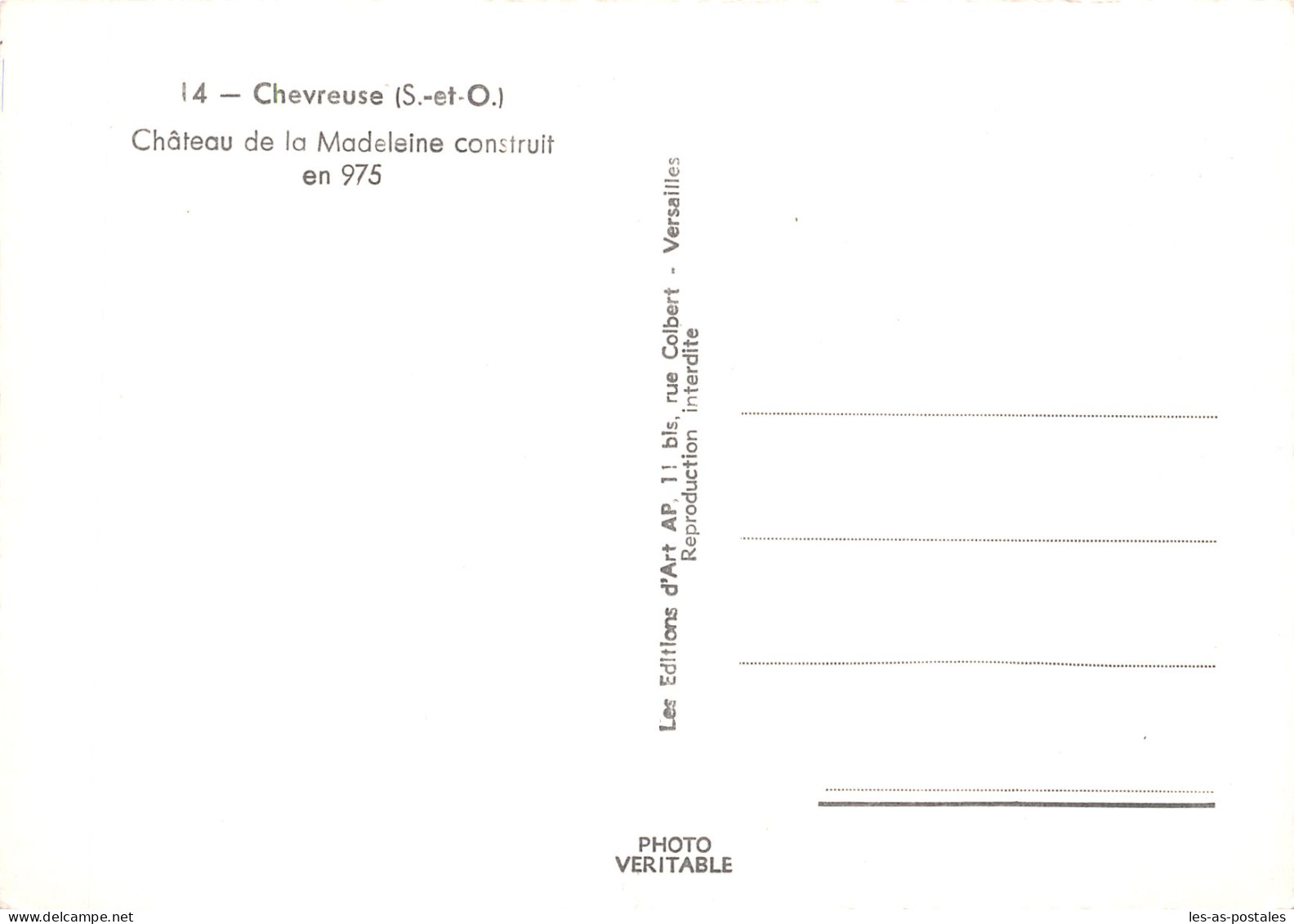 78 CHEVREUSE CHÂTEAU DE LA MADELAINE - Chevreuse