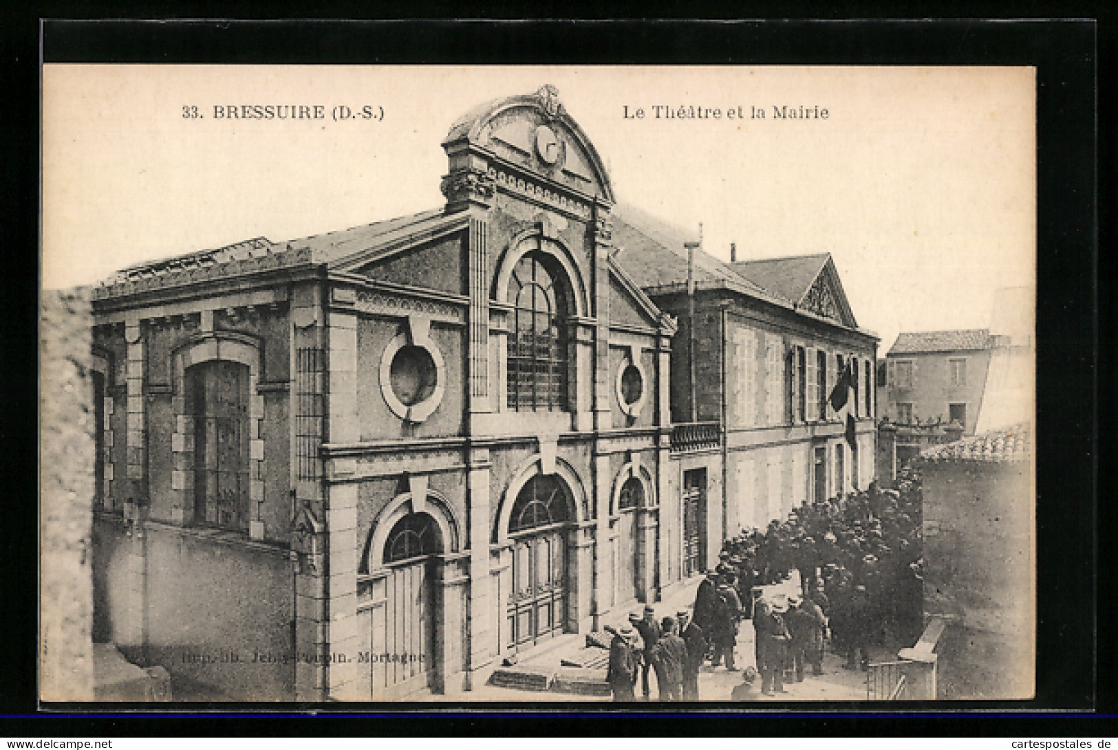 CPA Bressuire, Le Théâtre Et La Mairie  - Bressuire