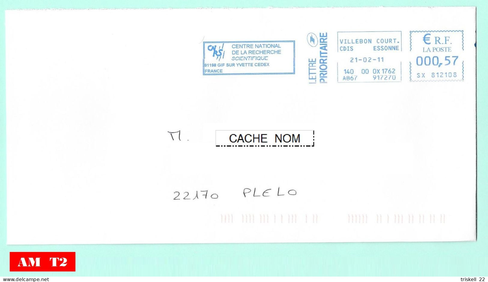 Villebon (CNRS) Essonne Pour Plélo - Mechanical Postmarks (Other)