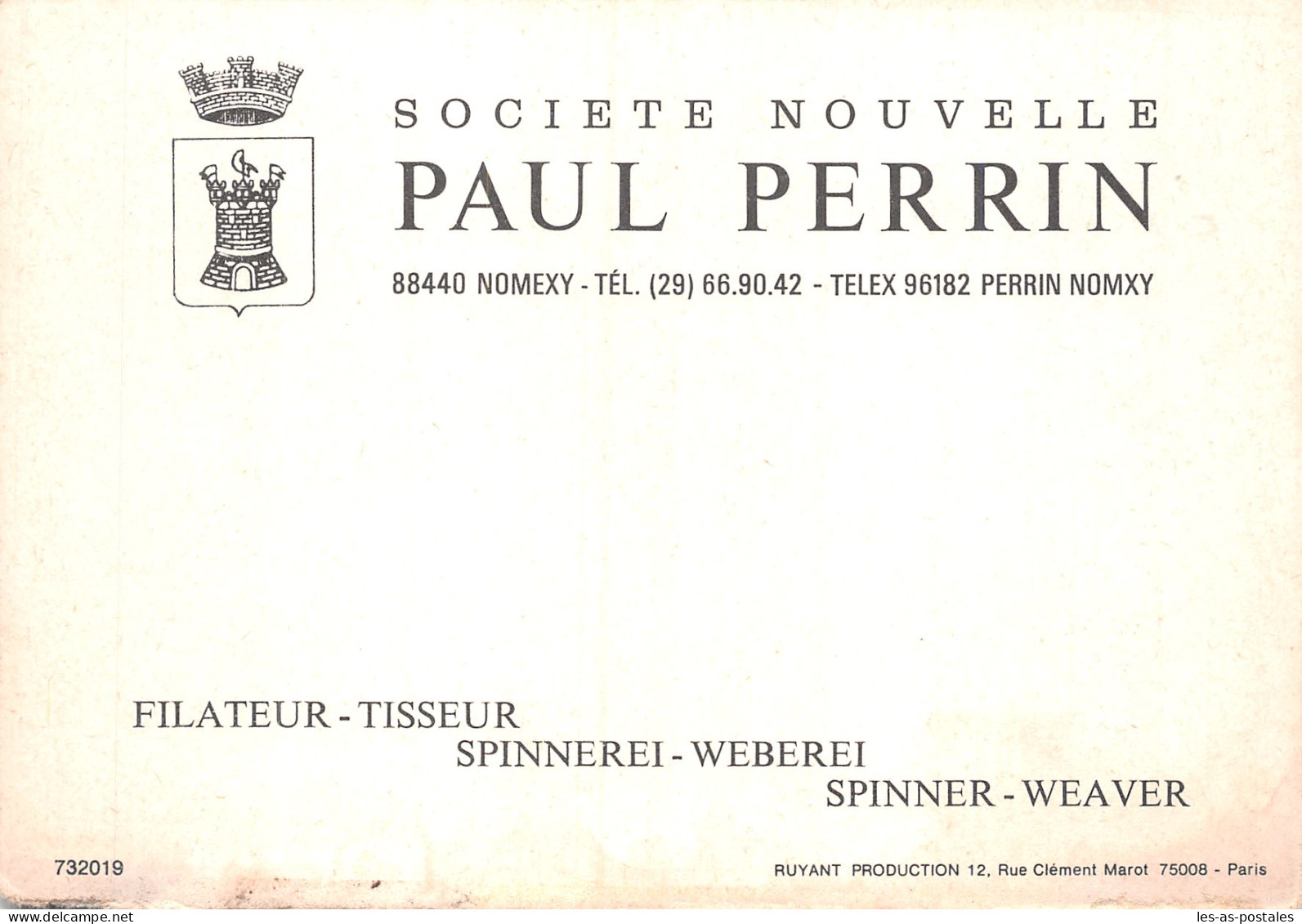 88 NOMEXY FILATEUR PAUL PERRIN - Nomexy