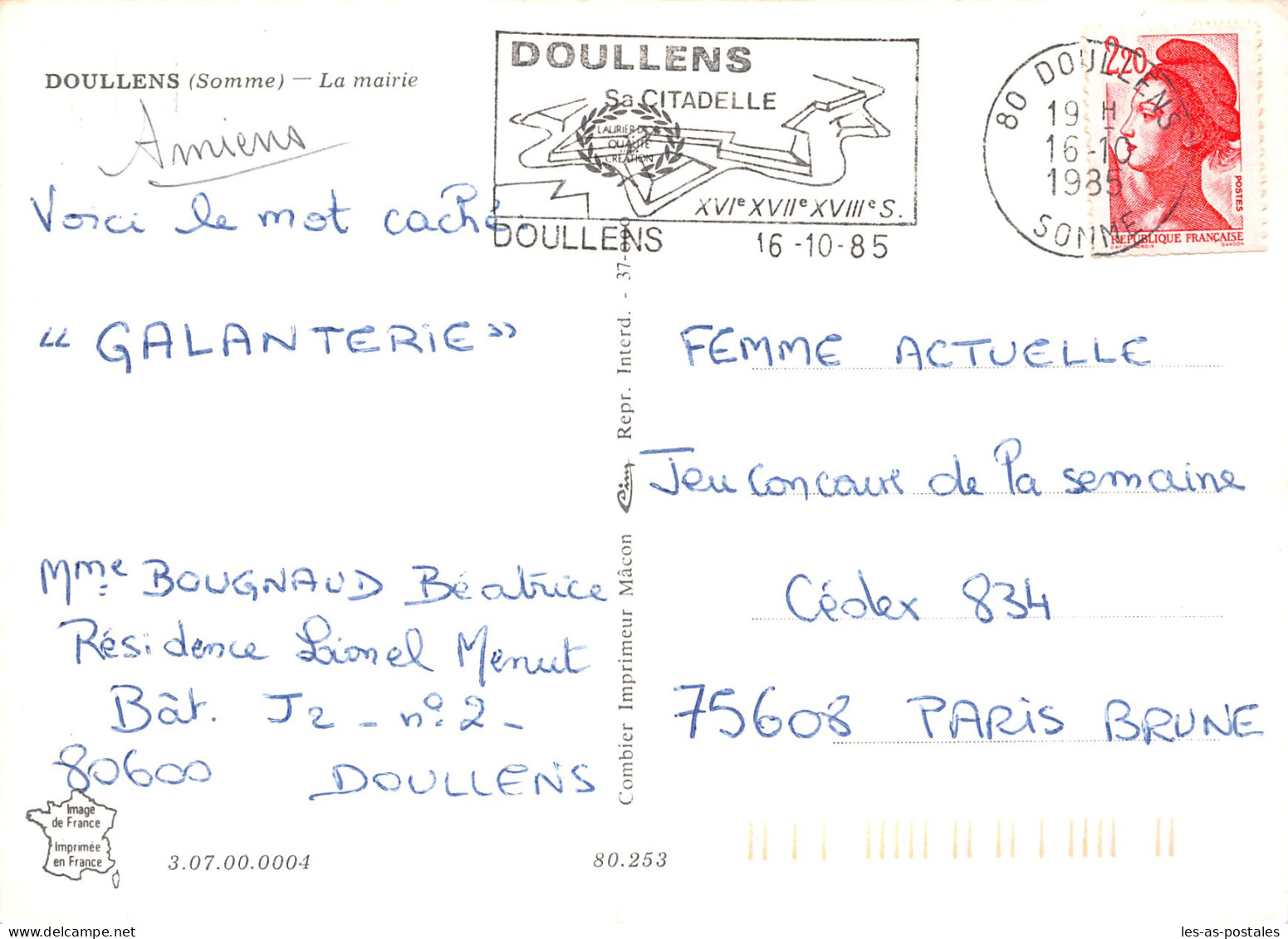 80 DOULLENS LA MAIRIE - Doullens