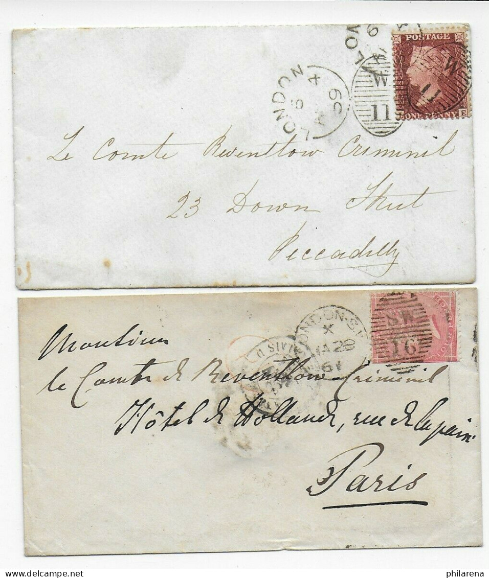 2x Covers London Piccadilly And Paris 1869 And 1861 - Autres & Non Classés