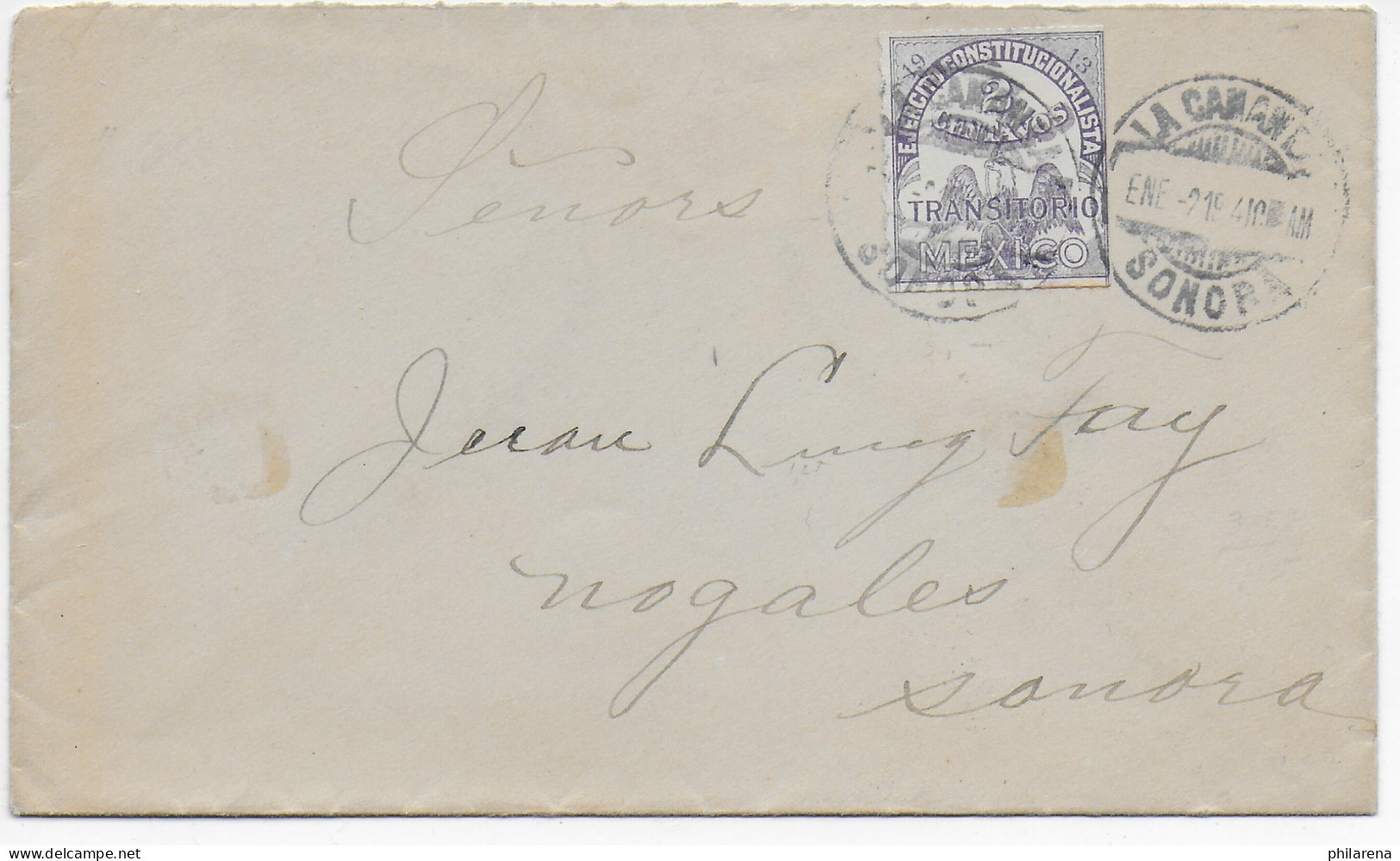 Brief Aus Sonora 1914 - Mexico