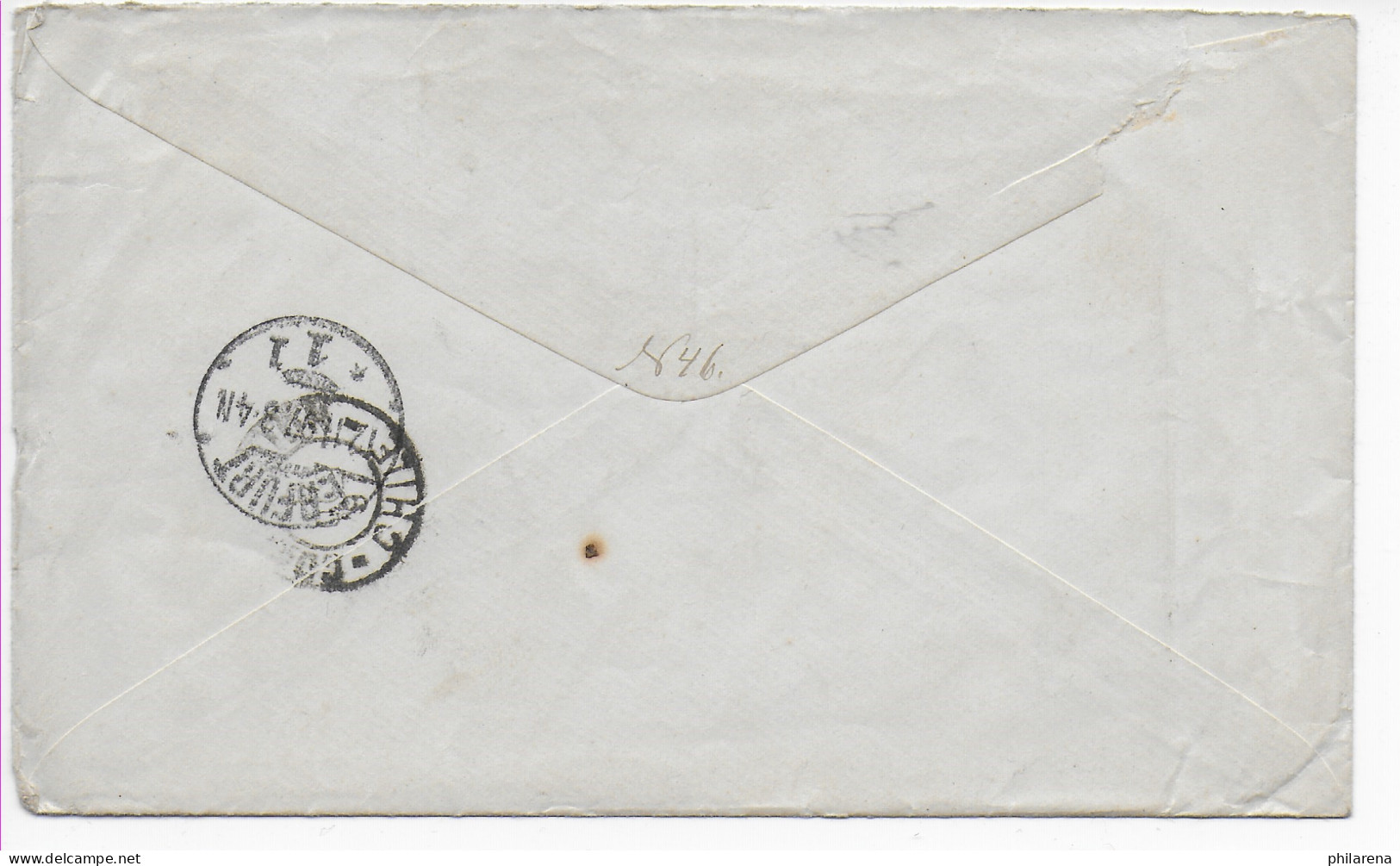 Brief Aus Constitucion Nach Erfurt, 1897, Motiv: Kolumbus - Chile