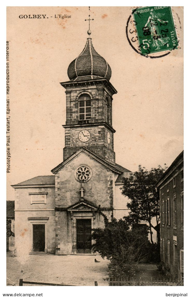 Golbey - L'Eglise (éditeur Testart à Epinal) - Golbey