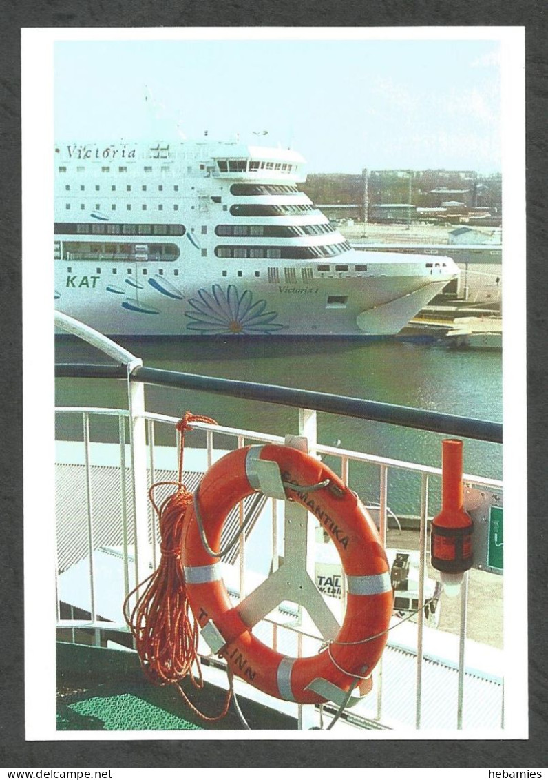 Cruise Ship MS VICTORIA I - In The Port Of TALLINN , ESTONIA - TALLINK Shipping Company - - Fähren