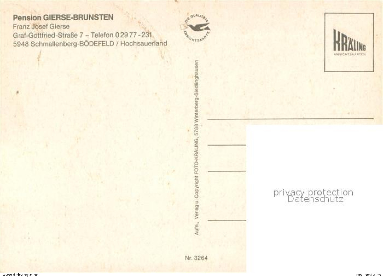 73642050 Boedefeld Pension Gierse Brunsten  Boedefeld - Schmallenberg