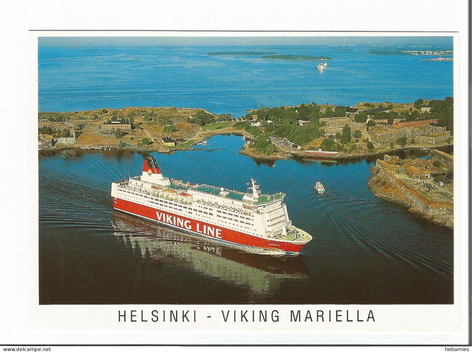 Cruise Liner M/S MARIELLA  - Passing Helsinki Sea Fortress Suomenlinna  - VIKING LINE Shipping Company - Fähren